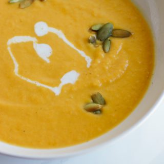 Curried Butternut Squash Soup with Coconut Milk