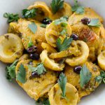 Moroccan Chicken with Artichokes, Olives and Preserved Lemons | circleofeaters.com