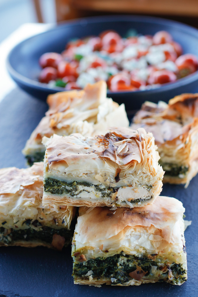 Spinach and Feta Filo Pie | circleofeaters.com