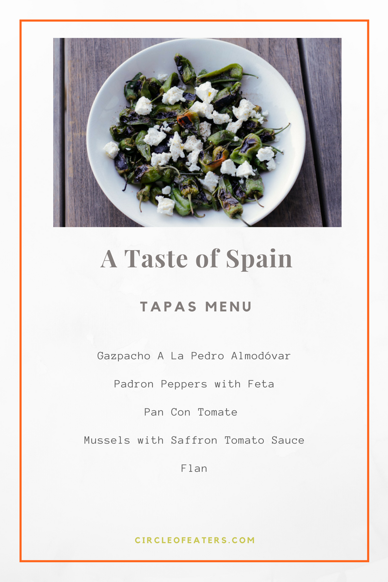 Taste of Spain Menu - a simple summer menu for a great Spanish tapas gathering. | circleofeaters.com